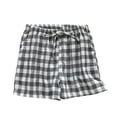 thumbnail image 1 of Maean Cotton Boxer Shorts Womens Plaid Summer High Waist Drawstring Elastic Pajama Shorts with Pockets, 1 of 3
