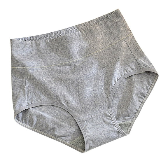 Maean Cotton Panties for Women Seamless High Waist Belly Hide Solid Color Underwear Ladies Soft Stretch Briefs
