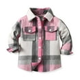 thumbnail image 1 of Maean Cotton Plaid Shirts for Girls Kids Button down Long Sleeve Causal Shirt Tops Toddler Fall Clothes, 1 of 5