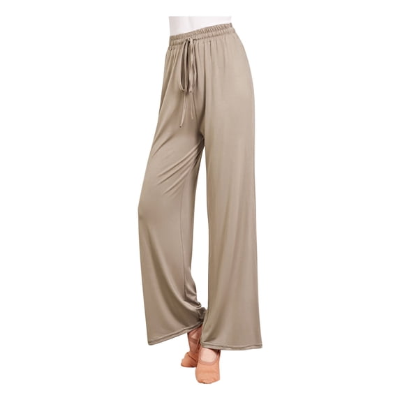 Maean Cotton Yoga Pants for Women Loose Elastic High Waist Drawstring Wide Leg Loose Casual Sport Gym Pant