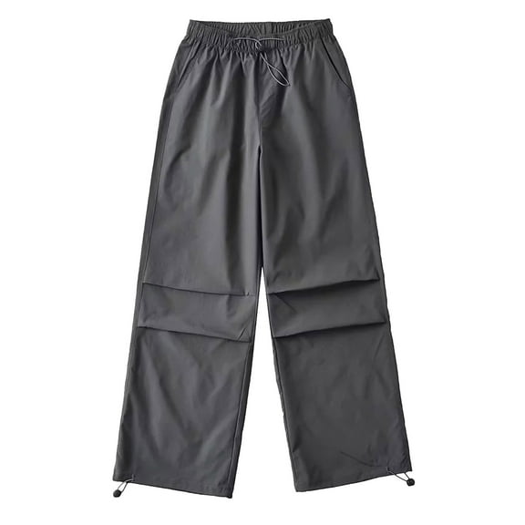 Maean Cropped Wide Leg Pants for Women Elastic High Waist Casual Outdoor Sport Hiking Work Trousers with Pockets