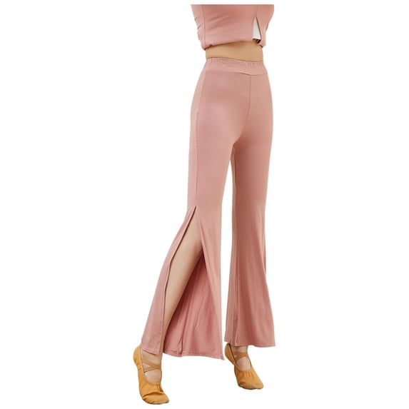 Maean Flare Yoga Pants for Women Dance Soft Slim Elastic High Waist Wide Leg Cotton Flowy Sport Gym Trousers