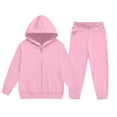 thumbnail image 1 of Maean Girl 2 Piece Outfits Sets Long Sleeve Sweatshirt Jackets Matching Set Sweatpants with Pockets, 1 of 6