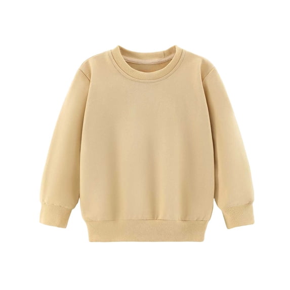 Maean Girls Boys Sweatshirts Crew Neck Casual Tops Fall Winter Pullover Basic Sweatshirt for Kids