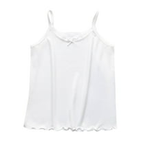 Maean Girls Camisole 3-14 Years Cotton Sleeveless Soft Tanks Stretchy Spaghetti Strap Undershirts