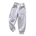 thumbnail image 1 of Maean Girls Cotton Sweatpant Elastic Waist Casual Jogger Pants Toddler Kids Cute Printed Sweat Pant, 1 of 5