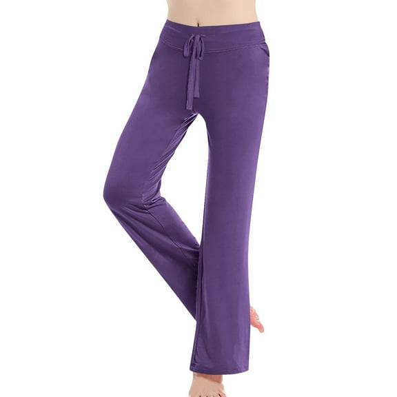 Maean Girls Lounge Pants Straight Leg Loose Long Causal Pants Elastic Waist Drawstring Pant with Pockets
