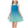 thumbnail image 1 of Maean Girls Sleeveless Dress Kids Summer Casual Crewneck Loose Beach Short Tank Shirts Dresses, 1 of 5