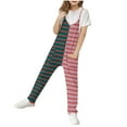 thumbnail image 1 of Maean Girls Summer Jumpsuit Pant Sleeveless Spaghetti Strap Straight Leg Loose Pant with Pockets, 1 of 7