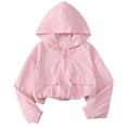 thumbnail image 1 of Maean Girls Summer Lightweight Jacket Sun Protection Long Sleeve Jackets Zippered Hooded Outerwear Tops with Pocket, 1 of 7