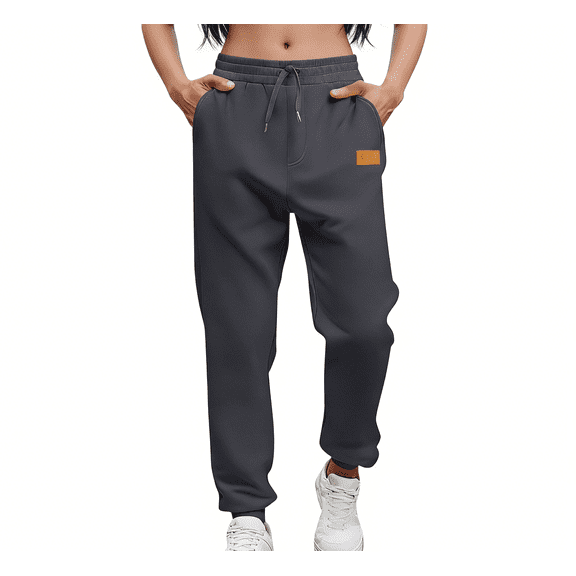 Maean Jogger Sweatpant for Womens Elastic Bottom Straight Leg Baggy Lounge Fall Winter Fashion Pant with Pockets