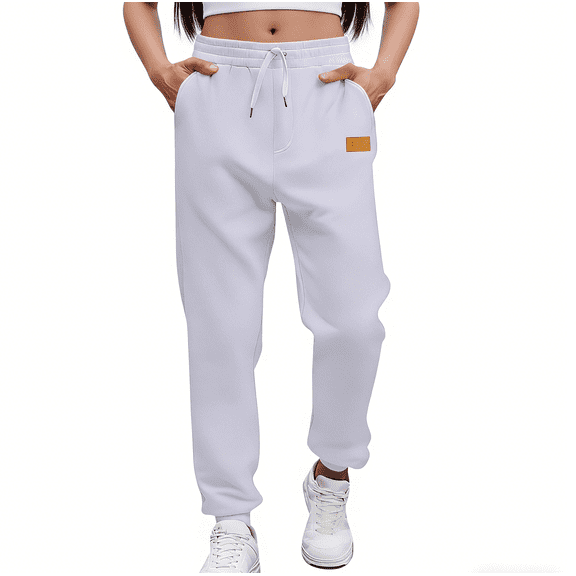 Maean Jogger Sweatpant for Womens Elastic Bottom Straight Leg Baggy Lounge Fall Winter Fashion Pant with Pockets