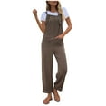 thumbnail image 1 of Maean Jumpsuits for Women Casual Loose Sleeveless Tied Straps Wide Leg Long Pants Rompers Overalls with Pockets, 1 of 7