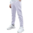 thumbnail image 1 of Maean Kids Boys Cotton Sweatpant High Waist Casual Straight Leg Trousers Athletic Pants with Pockets, 1 of 5