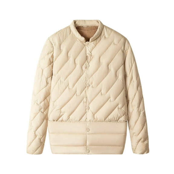 Maean Lightweight Quilted Puffer Jackets for Women Long Sleeve Padded down Coat with Pockets XXL-5XL