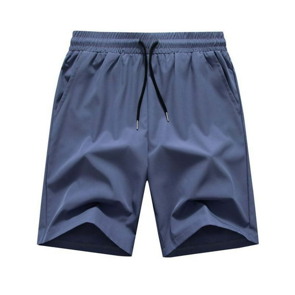Maean Men Althetic Shorts 7 Inch Casual Elastic Waist Drawstring Loose Shorts Summer Beach Shorts with Pockets