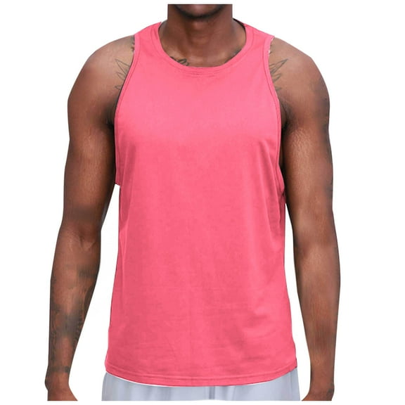 Maean Men Basic Tank Sleeveless Crewneck Causal Loose Tshirts Summer Plain Workout Gym Shirt Tops