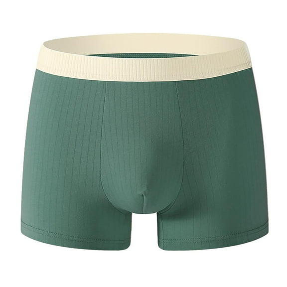 Maean Men Cotton Boxer Briefs Soft Breathable Comfort Waistband Stretchy Underwear Trunks for Mens