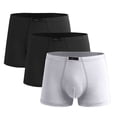 thumbnail image 1 of Maean Men Cotton Underwear Big and Tall Boxers Briefs Mens Soft Breathable Underpant Color Block 3 Pack, 1 of 4