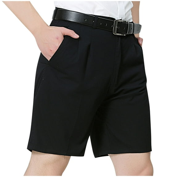 Maean Men Dress Shorts Cotton 7 Inch Lightweight Causal Business Work Office Dressy Trousers Shorts