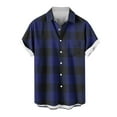 thumbnail image 1 of Maean Men Plaid Shirts Button down Short Sleeve Summer Beach Lightweight Tshirts Causal Dress Shirt, 1 of 5