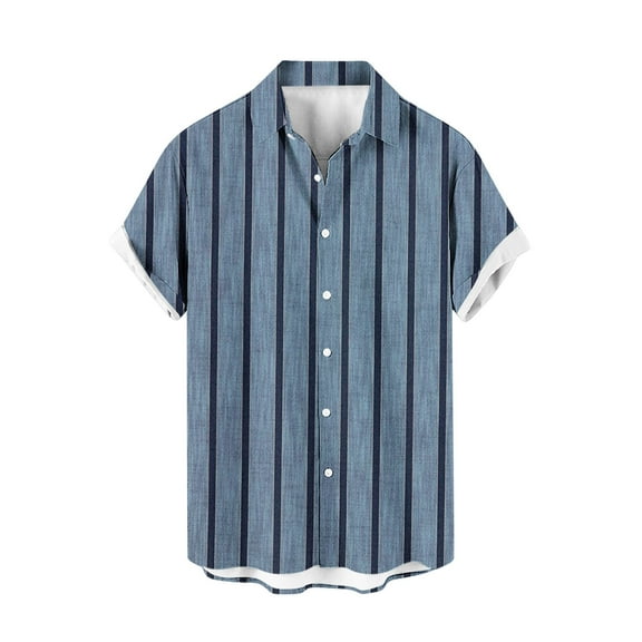 Maean Men Short Sleeve Tshirts Button down Lightweight Fashion Shirts Vacation Beach Summer Tops
