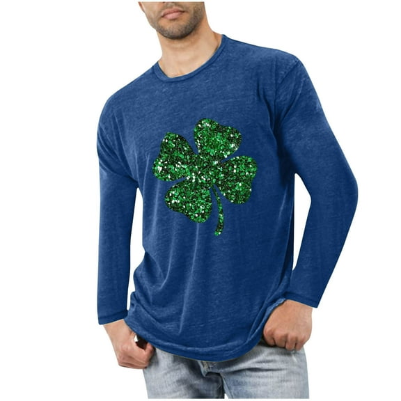 Maean Men St Patricks Day Tops Long Sleeve Crewneck Shirts Pullover Lightweight Sweatshirts Tshirts