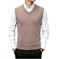 thumbnail image 1 of Maean Men Sweater Vest V Neck Knitted Pullover Sleeveless Sweaters Tops Vests Fall Winter Sweaters, 1 of 7