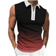 thumbnail image 1 of Maean Men Tank Shirts Sleeveless Collared Golf Shirt 2025 Summer Trendy Causal Mens 1/4 Zip Tshirts, 1 of 4