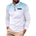thumbnail image 1 of Maean Men Tops Long Sleeve Casual Shirts Basic Pullover Shirt Classic Lightweight Button Fashion T Shirts, 1 of 7