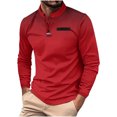 thumbnail image 1 of Maean Men Tops Long Sleeve Casual Shirts Basic Pullover Shirt Classic Lightweight Button Fashion T Shirts, 1 of 7
