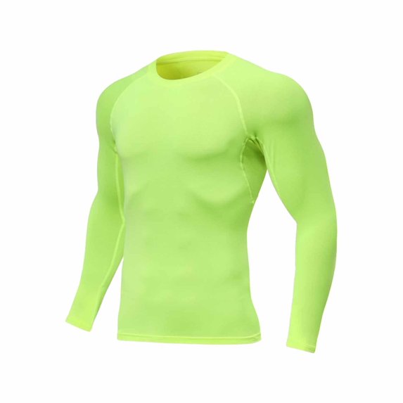 Maean Men Workout Shirt Long Sleeve Muscle Tee Athletic Running Base Layer Stretchy Undershirt Tops