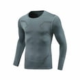thumbnail image 1 of Maean Men Workout Shirt Long Sleeve Muscle Tee Athletic Running Base Layer Stretchy Undershirt Tops, 1 of 6