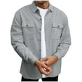 thumbnail image 1 of Maean Men's Button down Shirts Long Sleeve Casual Shacket Jacket Lightweight Shirt with Pockets, 1 of 7