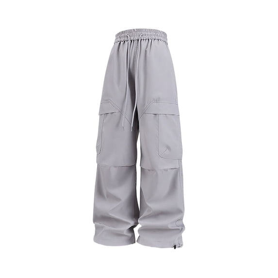 Maean Men's Cargo Pants Baggy Wide Leg Elastic Waist Drawstring Athletic Sweatpants with Pockets