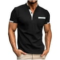 thumbnail image 1 of Maean Men's Casual Shirts Classic Button Short Sleeve T-Shirt Summer Basic Pockets Lightweight Tee, 1 of 5
