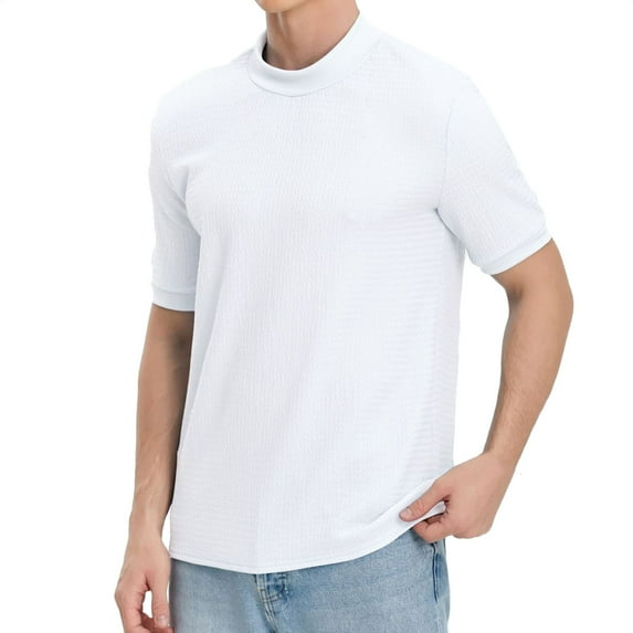 Maean Men's Casual T Shirts Lightweight Crewneck Solid Color Short Sleeve Pullover Tees for Mens