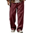 thumbnail image 1 of Maean Men's Corduroy Pants Wide Leg Loose Elastic Waist Casual Sweatpants Fall Winter Pant with Pockets, 1 of 6