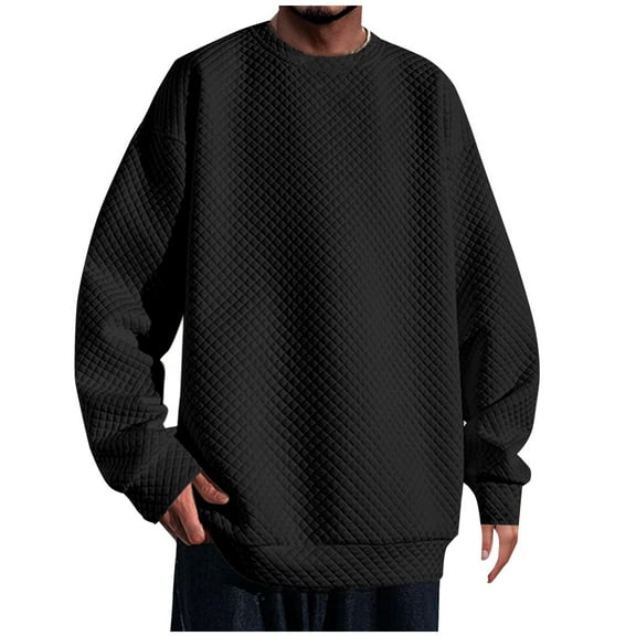 Maean Men's Crewneck Sweatshirt Casual Long Sleeve Texture Sweatshirts Fashion Pullover Shirts Tops