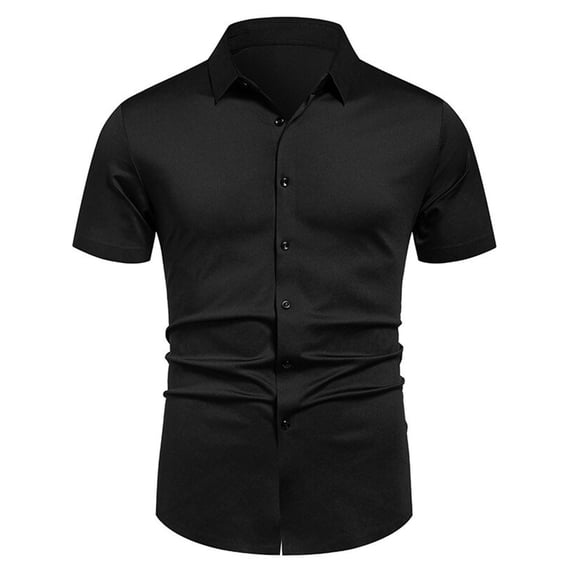 Maean Men's Dress Shirts Button down Short Sleeve Tops Casual Business Lightweight Summer Blouses
