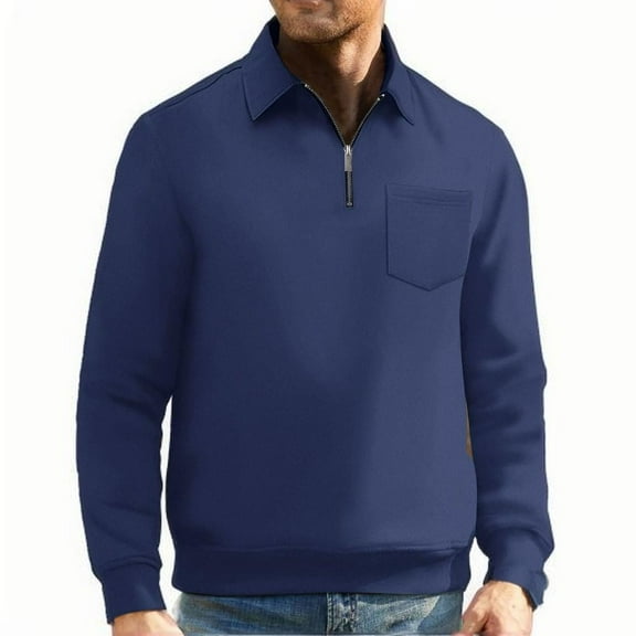 Maean Men's Quarter Zip Fleece Cotton Pullover Sweatshirts Mock Neck Casual Long Sleeve Loose Sweatshirt