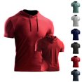 thumbnail image 1 of Maean Men's Short Sleeve Athletic Shirts with Hooded Workout Running Muscle Tee Breathable Stretchy Tshirts, 1 of 6