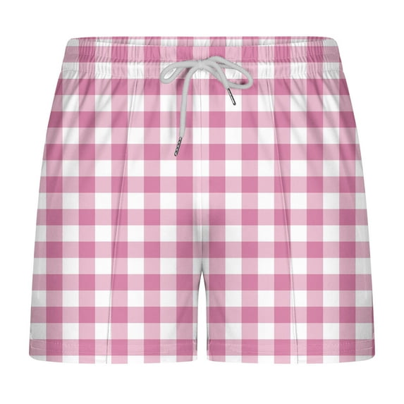 Maean Men's Sleepwear Shorts Pajama Bottom Lounge Short Plaid Printed 3 Inch Summer Shorts Clothes