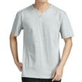 thumbnail image 1 of Maean Men's V Neck T Shirts Short Sleeve Basic Tee Summer Casual Solid Color Dressy Shirts M-4XL, 1 of 4