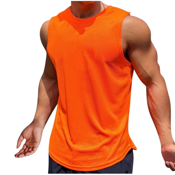 Maean Mens Athletic Tank Sleeveless Shirts Workout Lightweight Tanks Tops Gym Loose Casual Tee Shirt