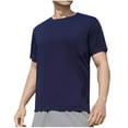 thumbnail image 1 of Maean Mens Basic Cotton Shirts Short Sleeve Loose Solid Color Casual Tshirts Summer Lightweight Plain Tee, 1 of 6