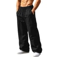 thumbnail image 1 of Maean Mens Big and Tall Cargo Pants Wide Leg Baggy Sweatpants Drawstring Elastic Waist Athletic Pant, 1 of 7
