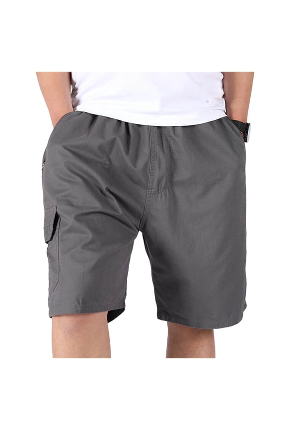 Mens Big and Tall Cargo Shorts with Zipper Pockets Short Pants Summer Workout Shorts XL-5XL