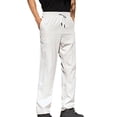 thumbnail image 1 of Maean Mens Big and Tall Pant Straight Leg Loose Elastic Waist Drawstring Causal Pants with Pockets, 1 of 7