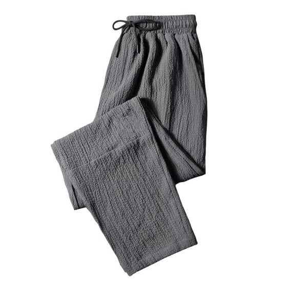 Maean Mens Big and Tall Pants Summer Lightweight Loose Sweatpants Breathable Beach Pant with Pockets